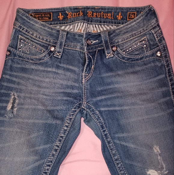 Rock revival bling skinny jeans size 26 - Picture 4 of 5